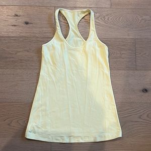 Yellow Lululemon Racerbank Tank - Size 6